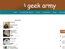 Tablet Screenshot of geekarmy.com